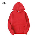 Miniatyrbillede 1 af 4: Unisex Bomuldstrøje med Snørehætte - Perfekt Red 3XL