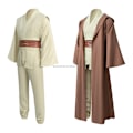 Miniatyrbild 1 av 7: Mub- Obi-Wan Kenobi högkvalitativ cosplaydräkt brun Jedi-mantel ljussabelduell brun - perfekt Brown 2 XL