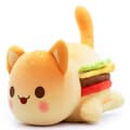 Meemeows Mad Aphmau Kat Dukke Udstoppede Legetøjs Plys Dukker Donut 25cm - Perfekt Hamburger