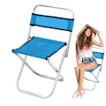 Miniatyrbilde 3 av 5: Sammenleggbar utendørs stol, kraftig, bærbar, for utendørs bruk, camping, fiske og utendørsaktiviteter - Perfekt Chair With Backrest Small Size