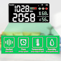 Miniatyrbillede 3 af 5: Decibelmåler Vægmontering Lydniveau Måler 30-130db Område 11 Tommer LED Display Støj Tid Temperatur-Perfekt