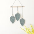 Pikkukuva 6 / 9: Makrame-seinäkoriste Boho Woven Gobestry Leaf Design -seinäkoristelu- Täydellinen Yellow