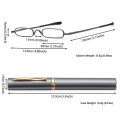 Miniatyrbilde 10 av 10: Slim Pen lesebriller Slim lesebriller GREY STRENGTH 1.0X grå-Perfet gray Strength 1.0x