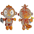 Miniatyrbilde 4 av 5: 9,8-tommers dart monkey plysjdukke, blond myk fylt dukke - Perfekt