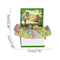 Miniatyrbillede 4 af 4: 3D Tredimensionel Dinosaur Foldbar Hoppebog Mini Nøglering Dinosaur Verden Vedhæng Legetøj-Perfekt