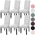 Miniatyrbilde 1 av 5: Pakketilbud Stoltrekk Stretch Avtakbare Vaskbare Spisestue Blader - Perfet Leaves-light Gray 6