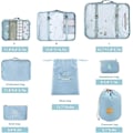 Pikkukuva 3 / 6: 8-osainen Travel Cube taitettava laukkujärjestäjä Organizer ( sininen) Navy blue