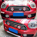 Miniatyrbillede 3 af 5: Metal 3D Front Bumper Grill Emblem Badge Sticker til MINI Cooper JCW S One Countryman R60 R61 F56 F60 - Perfekt retro red jack