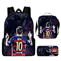 Pikkukuva 1 / 6: 3kpl/ set jalkapallotähti Lionel Messi reppu opiskelija koululaukku - Perfet P1 3Pcs Set