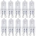 G9 halogenlampor, 20W 230V, varmvitt ljus 2700K, 10 lampor per förpackning