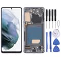 til Samsung Galaxy S21 5G SM-G991 TFT LCD-skærm Digitizer Fuld samling med ramme - Perfekt Grey