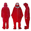 Pikkukuva 2 / 2: Sesame Street Cookie Monster Sininen ja Punainen Elmo -asu - Pyjama - Perfet Red M
