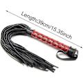 Miniatyrbild 2 av 5: Mjuk Läder Ridpiska Häst Piska Halkfri Praktisk Mjuk Piska för Ridsport Floggers för Cosplay Kostym-Perfekt Red