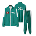 Miniatyrbilde 2 av 5: Squid Game Kostyme, Squid Game Barn Kostyme, Squid Game Sportsklær, Koreansk Folkespill Kostyme Sett, Squid Game Barn Kostyme, Cosplay-Perfet Light Green D,120 cm