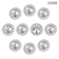 Pikkukuva 1 / 10: 10 kpl/ set metalli strassinapit paidan napit 25MM - Perfet