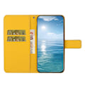 Miniatyrbilde 2 av 5: Kompatibel med Samsung Galaxy A25 5G (Global) (161.0 x 76.5 x 8.3mm) Lommebok Etui Lær+TPU Etnisk Stil Deksel - Perfekt Yellow