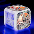 Miniatyrbild 1 av 5: Basketbollväckarklocka 7 Färgförändring Multifunktionell Noctilucence Elektronisk Klocka Barn Väckarklocka för Tw-Perfet White