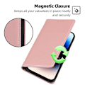 Miniatyrbillede 4 af 5: til Nokia C12 4G/C12 Pro/C12 Plus Magnetisk Lukning Stand Telefon Cover PU Læder Wallet Shell - Perfekt Style D