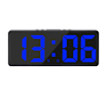 Miniatyrbild 6 av 6: Digital väckarklocka för sovrum, med temperaturjustering - Perfet Black shell blue light