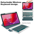 Pikkukuva 3 / 5: Yhteensopiva Lenovo Tab M11 (Xiaoxin Pad 11 2024) Kotelon PU+Akryyli Tabletin Jalusta Suojus Bluetooth-Näppäimistöllä - Täydellinen Dark green Style D Lenovo Tab M11 (Xiaoxi