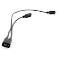Pikkukuva 5 / 5: Micro USB Naaras 1 - 2 Micro USB Uros Jakaja Jatko Latauskaapeli Johto Lataus- ja Tiedonsiirtoon USB Lisätarvikkeet - Perfet