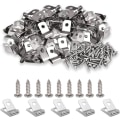 Miniatyrbillede 1 af 5: 100 stk. rustfrit stål hegns wire clips Husdyr hegn clips- Perfet