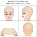 Miniatyrbilde 2 av 5: Latex Bald Caps for Voksne Sminke Skallet Hode Parykkhette Kostyme Tilbehør 4 stk - Perfet