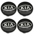 Svarta Kia Motors Navkapslar Hjulkapslar 60mm Kompatibla med P-Perfet