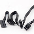 Miniatyrbillede 4 af 5: 1 stk. GPU PCI 6-Pin Han 1 til 3 SATA SSD Strømforsyningskabel Kompatibel med CX850M CX750M CX600M CX500M CX430M Mo-Perfet