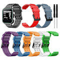 Miniatyrbillede 3 af 5: Rem Kompatibel med Garmin Approach S20 Monokromt Urarmbånd Kompatibel med Garmin Approach S20 Silikone Udskiftning Mode-Perfekt Purple