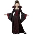 Børn Piger Performance Vampyr Kostume Halloween Heksekostume - Perfekt wine red 140cm