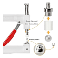 Miniatyrbild 2 av 5: Pärlinställningsmaskin, Pärlnippel Fixeringsmaskin, 5 Storlekar, Hatt Handpress Pärlinställningsverktygssats, DIY Tillbehör - Perfet