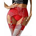 Miniatyrbild 1 av 5: Dam Garterbälte Plus Size Spets Garter och 6 Metallklämmor Justerbara Underkläder Garter Hängslen Underkläder Midje Garter Garter Set-Perfet Red M