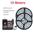 Miniatyrbillede 1 af 10: LED Strip Light RGB 5050/SMD2835 Flexible Ribbon DIY Led Light Strip RGB Tape Diode DC 12V bluetooth julebelysning - Perfet 5050 music 20key 15m 0 - 5W