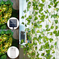 Miniatyrbillede 1 af 9: Kunstige planter - Green Leaf Vines - Ivy String Lights - Perfet 5M Solar Powered