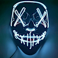 Miniatyrbillede 3 af 3: Halloween Enemy Glow Mask Ghost Step Dance Cold Light Easter 4# 27X17cm