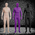 Miniatyrbillede 4 af 5: Heltæts unisex spandex stræk voksen tøj Zentai forsvindende mand tights - perfekt White 190CM