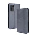 OPPO A16 Magnetspänne Retro Crazy Horse Läder Telefonfodral - Perfekt Blue