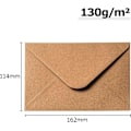 Miniatyrbilde 4 av 5: Konvolutter (100 stk) gammelt kraftpapir/uten vindu - C6-162 x 114 mm, konvolutter, close-Perfet