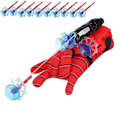 Pikkukuva 1 / 3: Uusi Spider-Man -teemamuotoiset hanskat verkkoammuntalaite nuolilahja lapsille - Täydellinen B with 10 x Suction Cup Bomb