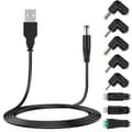 Miniatyrbillede 1 af 4: Universal 5V USB-ledning, USB til DC-kabel med 8 typer stik til Android-telefoner, , Bank, legetøj - Perfekt