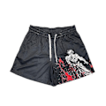 Miniatyrbillede 4 af 5: Japanske Anime Shorts Baki Haman Trykte Mænds Street Beach Shorts Casual Løse Mænds Elastisk Talje Sorte Shorts - Perfekt black5 S