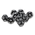 Miniatyrbillede 5 af 5: 4x 10 stk. Tolvsidede Terninger D12 Spil D&d Rpg Party Games Terninger Sort-Perfet