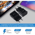 Pikkukuva 3 / 6: 2 kpl USB pikalataussovitin Samsung S22 S21 S20 S10 S10e S6 S7 S8 S9 / Edge/Plus/Active, A71 A53 5G/Note 5 8, Note 9, Note10 20 ja muut sm