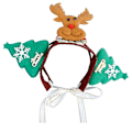 Miniatyrbillede 1 af 6: Julepandebånd til Hunde Kat Kæledyr Julekostume, Green Elk M - Perfet