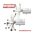 Miniatyrbilde 3 av 4: Elektrisk sparkesykkel dobbel drivenhet kontroller Jp 48v 52v 60v 25a 50a børsteløs kontroller Ab front bak drivenhet kontroller kit-Perfet