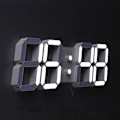 Miniatyrbild 4 av 5: 3D LED Digital Klocka Vägg Glödande Nattläge Justerbar Vit- Perfet White