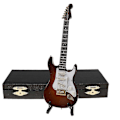 Miniatyrbilde 1 av 5: Miniatyr-replika av ornamentale gitarer Mini klassisk gitar/elektrisk gitarmodell Julepynt-Perfekt Coffee Electric Guitar