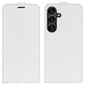 Miniatyrbillede 1 af 4: Kompatibel med R64 Tekstur Vertikal Flip Læder Telefon Cover - Perfekt White For Samsung Galaxy S25+ 5G