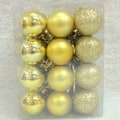 Miniatyrbild 3 av 3: 24 st julgranskula hängande prydnader Hemfestinredning Gold 24pcs